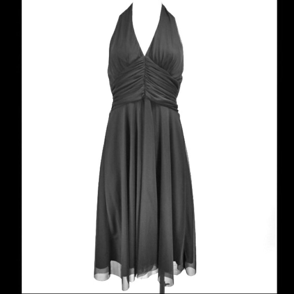 Black halter dress